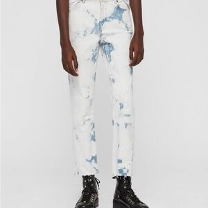 All Saints Ava Acid Bleached Cropped Jeans
